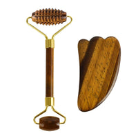 Rouleau d'Œil de Tigre à Picots et Pierre de Gua Sha